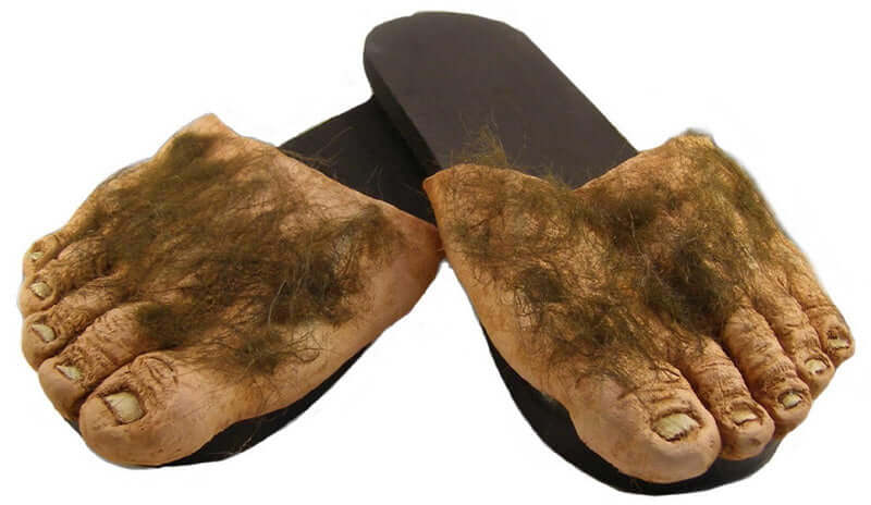 Billy Bob's Big Old Hairy Feet Costume Bigfoot Novelty Slipper Sandals