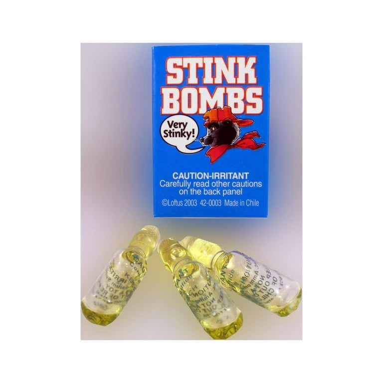 1 Box of 3 Glass Stink Bomb Vials - Stinky Smelly Odor - Gag Prank Joke