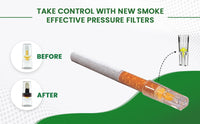 10 PKS NEW SMOKE Cigarette Filters (300 Filters) Lowers Nicotine Nic Out & Tar