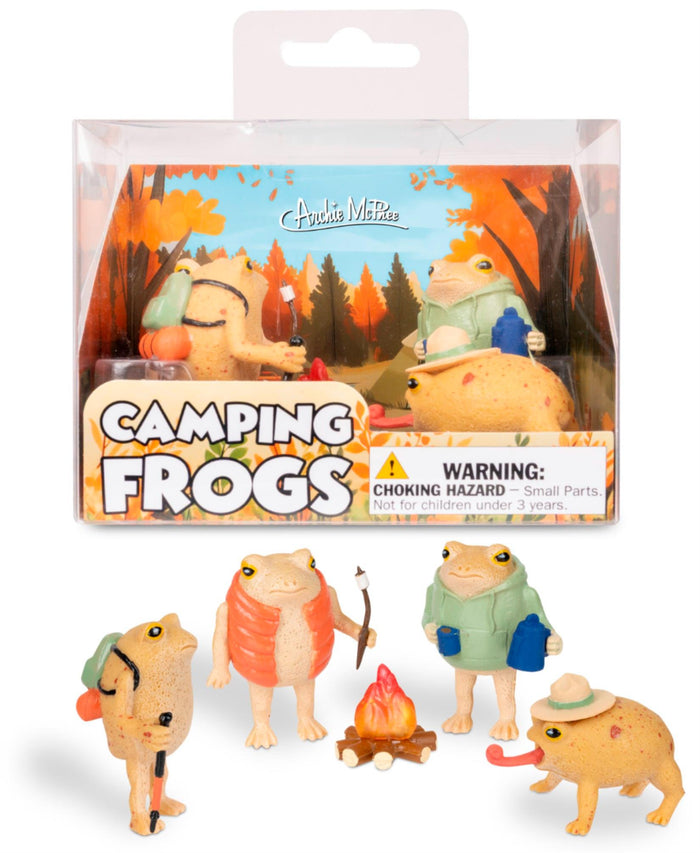 4pk Funny Camping Rain Frogs Figurines 🐸 Hilarious Decor Toys – Archie McPhee