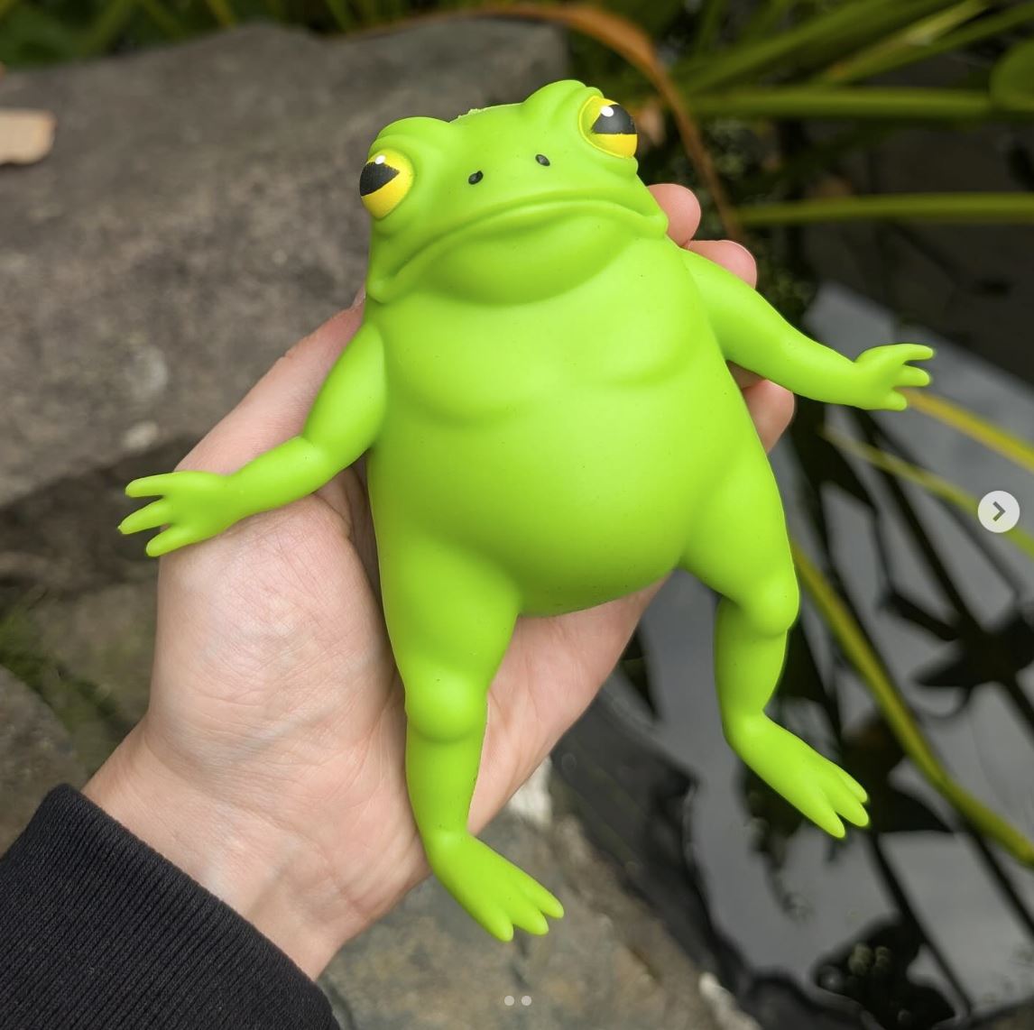 🐸 Splattable Stretchable Splat Frog 🐸 Squishy Stretch Stress Sand Filled Toy