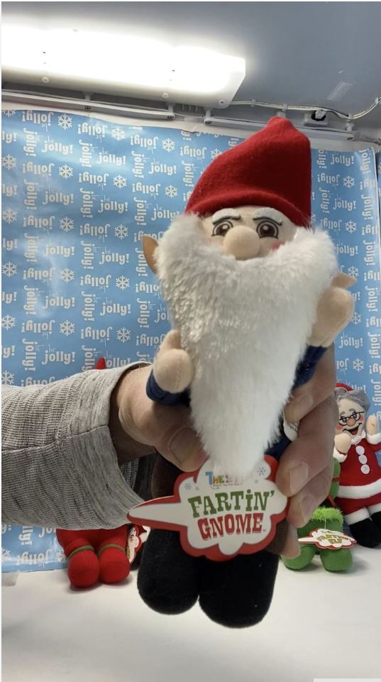 Farting Gnome Christmas Ornament - Funny Fart Gag Gift, Santa Stocking Stuffer