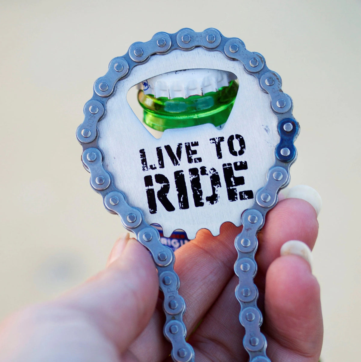 Bike Chain Bottle Opener - Live to Ride ~ BMX Cycling Bicycle Racing Skater Fans