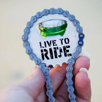 Bike Chain Bottle Opener - Live to Ride ~ BMX Cycling Bicycle Racing Skater Fans