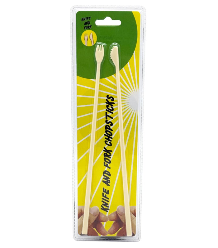 Helping Knife & Fork Chopsticks 😂 Reusable Plastic 🥢 Trick GaG Joke Novelty 🍣