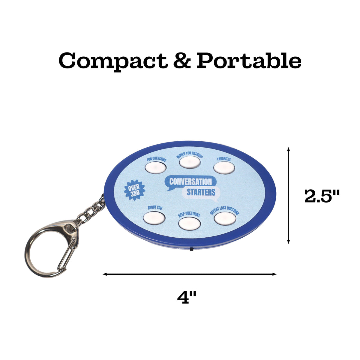 🗣️💬 350+ Electronic Conversation Starter Keychain - Ice Breaker Question Games 🎤