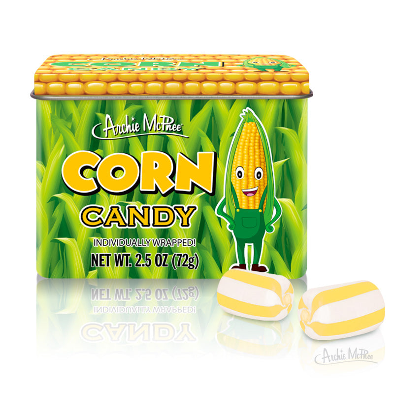 🌽🍬 Corn Candy Actual Corn Flavored Hard Candy Novelty Tin Funny Gag Gift Weird - Archie McPhee