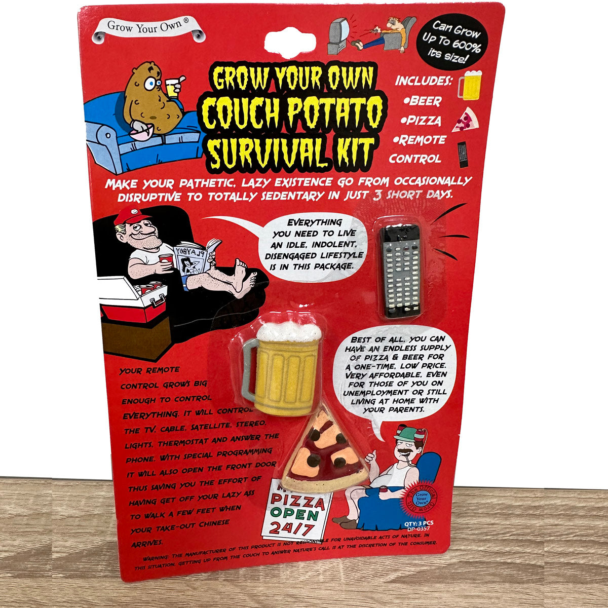 Grow Your Own Couch Potato Survival Kit – Gag Gift for Lazy Friends or Family