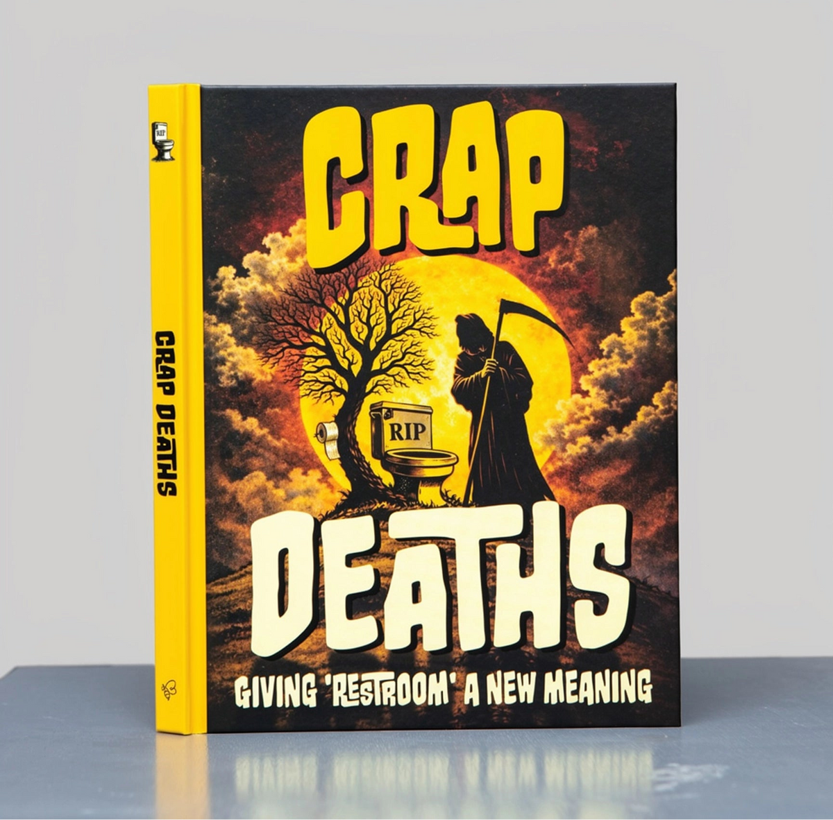 💩 Crap Deaths – The Bathroom Book That's to Die For! ☠️😂 Dark Humor Gag Gift 🚽
