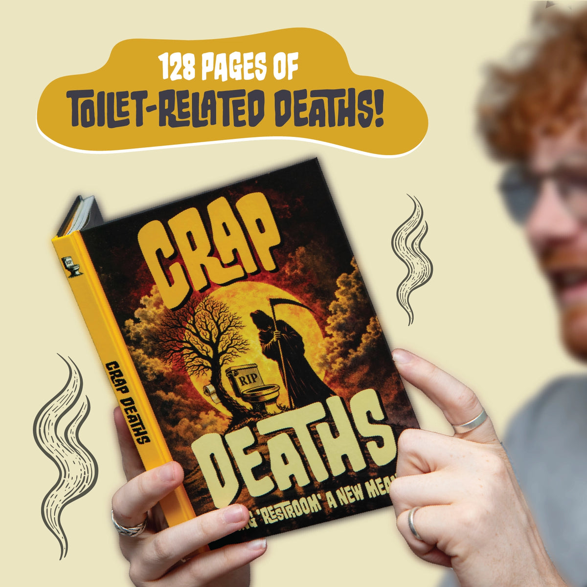 💩 Crap Deaths – The Bathroom Book That's to Die For! ☠️😂 Dark Humor Gag Gift 🚽