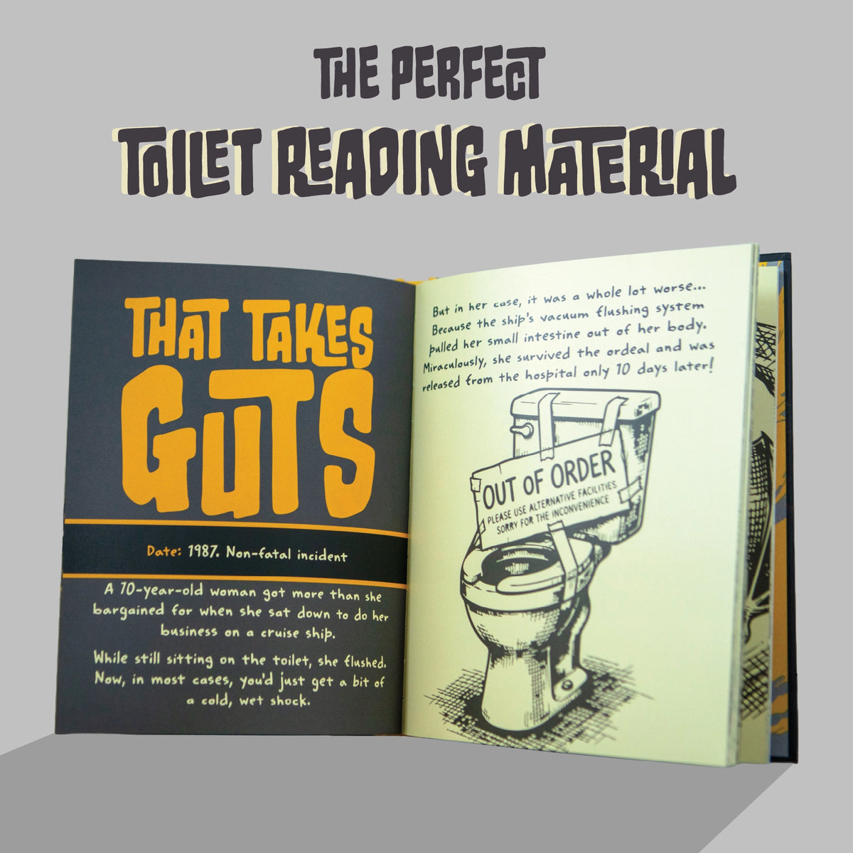 💩 Crap Deaths – The Bathroom Book That's to Die For! ☠️😂 Dark Humor Gag Gift 🚽
