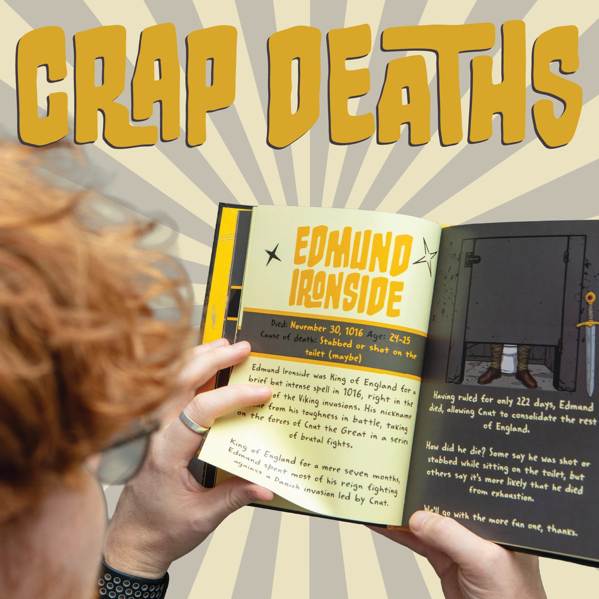 💩 Crap Deaths – The Bathroom Book That's to Die For! ☠️😂 Dark Humor Gag Gift 🚽