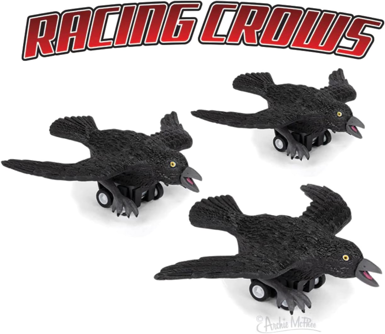 Racing Crow (set of 3) Funny Pull Back Race Bird Toys – Giggle