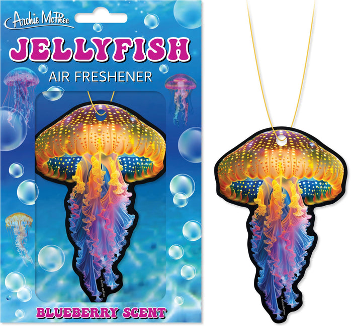 JELLYFISH Car Home Air Freshner - (Blueberry Scent) - Archie McPhee