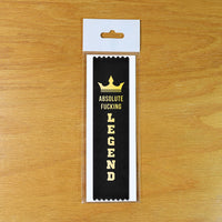 🏆 "ABSOLUTE FUC#%*G LEGEND" Funny Award Ribbon 😂 Gag Gift Joke Prize Adult💣🎁