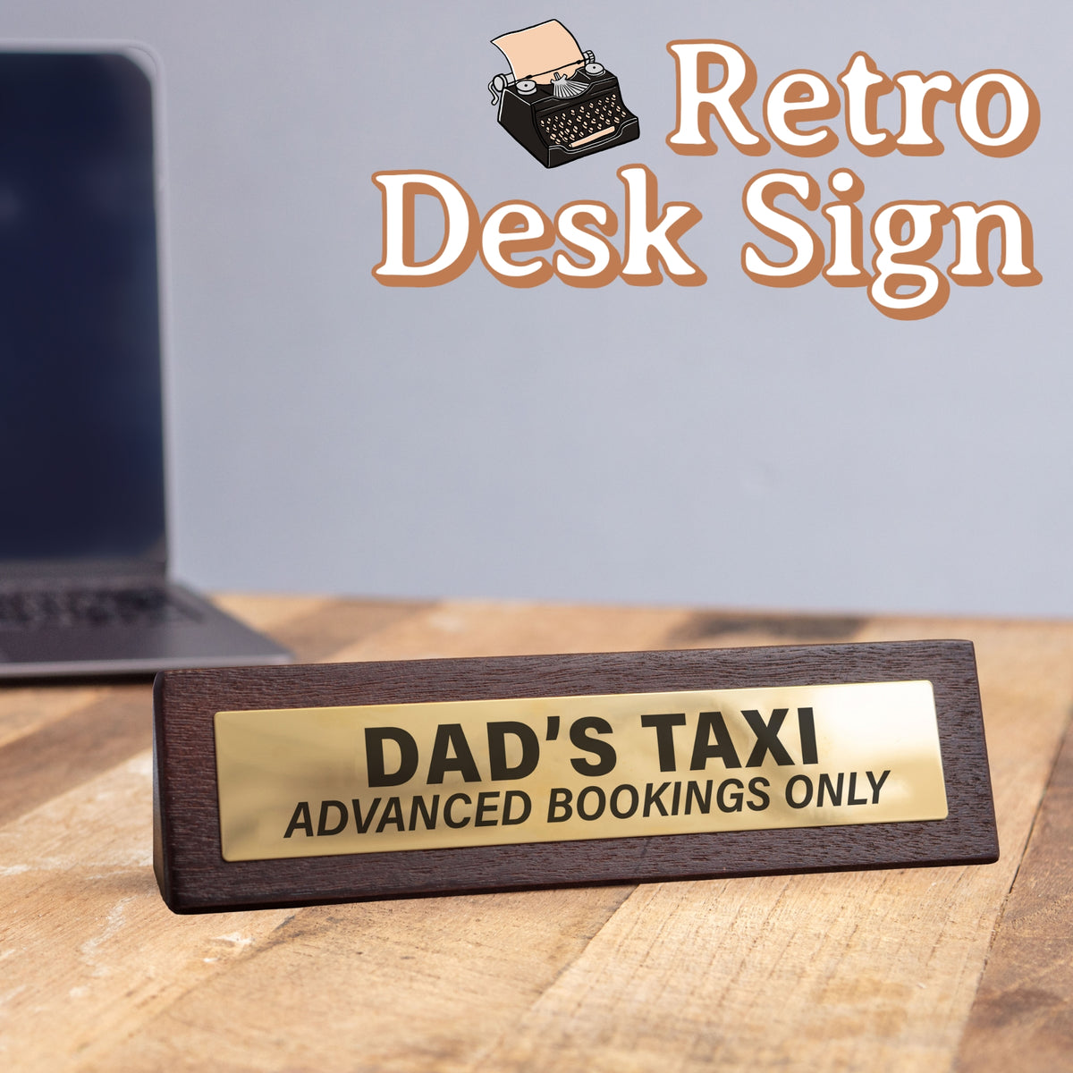 🚕Dad’s Taxi Funny Dad Gift Wooden Desk Sign Chauffeur Office Humor Father’s Day