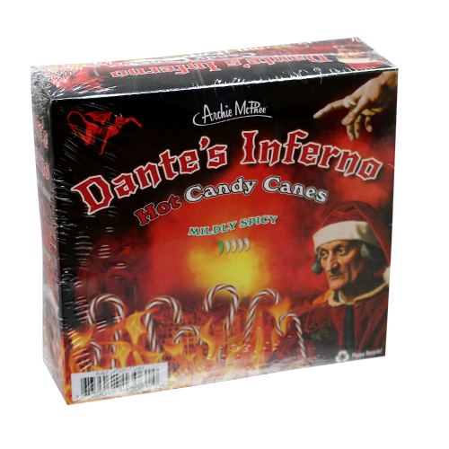 Dante's Inferno Spicy Hot Candy Canes Christmas Holiday Fun Gag - Archie McPhee