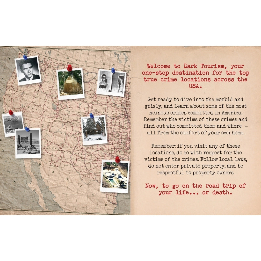 💀 Dark Tourism Guidebook True Crime Book Infamous Places Creepy History Gift 🔎🕵️