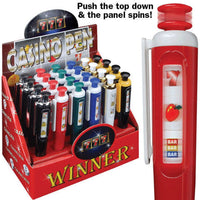 Casino Slot Machine Pen - Push & Spin to Win! ~ Novelty Office Home School Pen