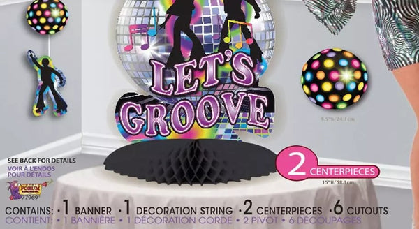 Disco Dance Fever 70's Party Cutouts Decorations - Groovy 12-Piece Sign Set