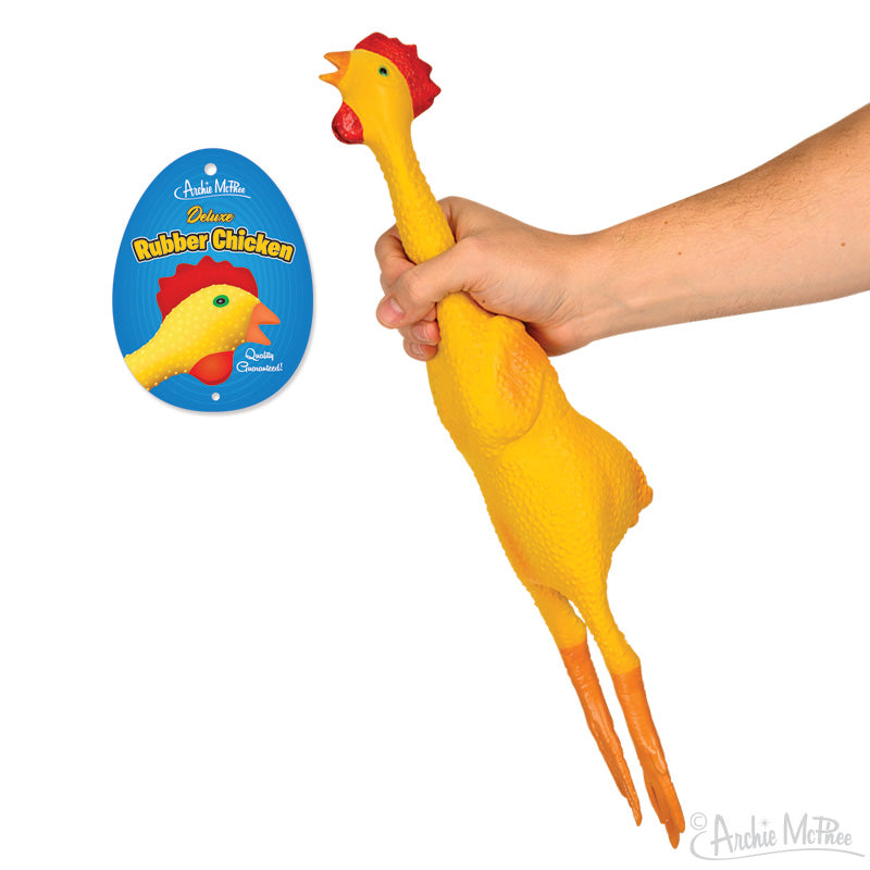 DELUXE RUBBER CHICKEN - Classic Fun Gag Joke HIGH QUALITY Toy - Archie McPhee