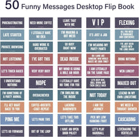 Work-Speak - 50 Daily Messages Desk Table Spiral Flip Book - Funny Office Signs