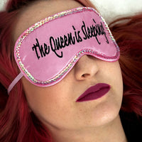 THE QUEEN IS SLEEPING Mask - Funny Female Sleep Eye Blindfold Soft EyeMask Gift