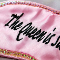 THE QUEEN IS SLEEPING Mask - Funny Female Sleep Eye Blindfold Soft EyeMask Gift