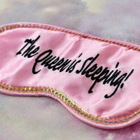 THE QUEEN IS SLEEPING Mask - Funny Female Sleep Eye Blindfold Soft EyeMask Gift