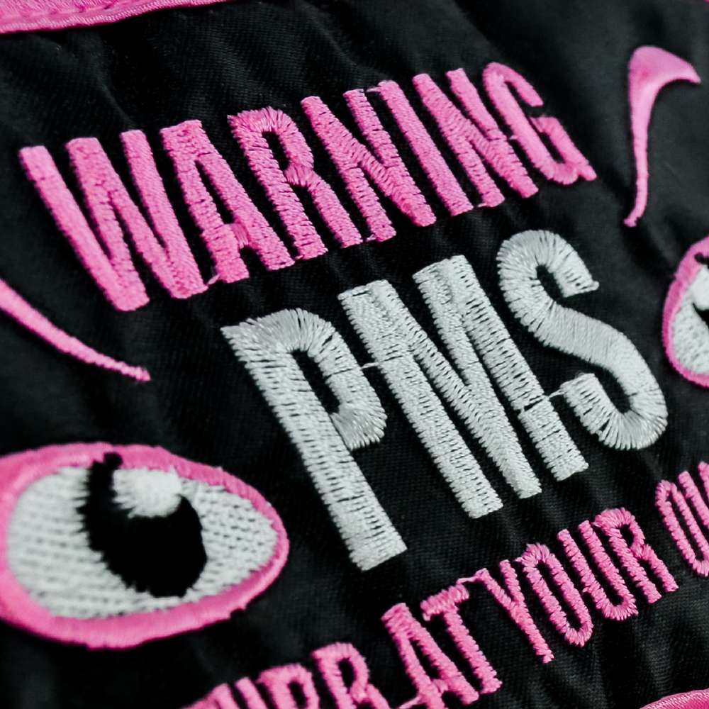 WARNING PMS Sleeping Mask - Funny Female Sleep Eye Blindfold Soft EyeMask Gift