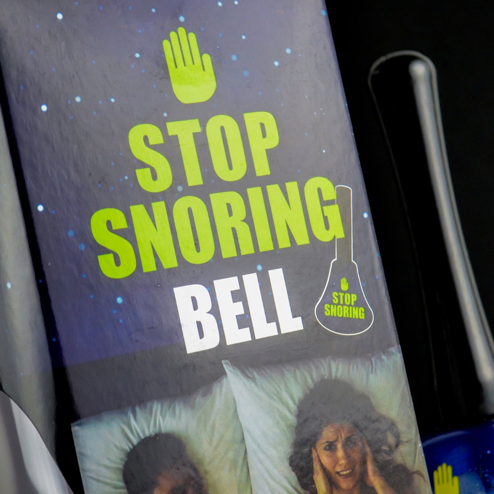 STOP SNORING Metal Hand Bell - Glows in the Dark! - Funny Gag Joke Adult Gift