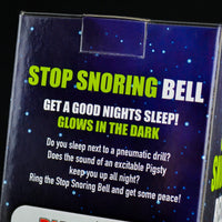 STOP SNORING Metal Hand Bell - Glows in the Dark! - Funny Gag Joke Adult Gift