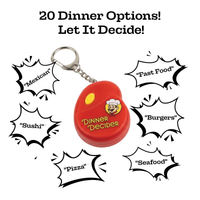 😂Food Dinner Decider Electronic Pocket KeyChain GaG 🍗🍟 20 Dinner Options!🍕🍔