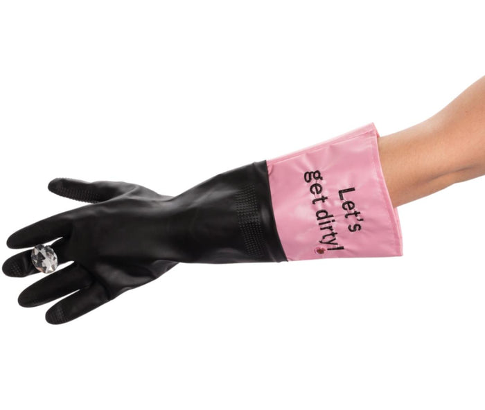 Let's Get Dirty 💎 Diamond Luxury Glam Gloves Household Washing Cleaning Kitchen