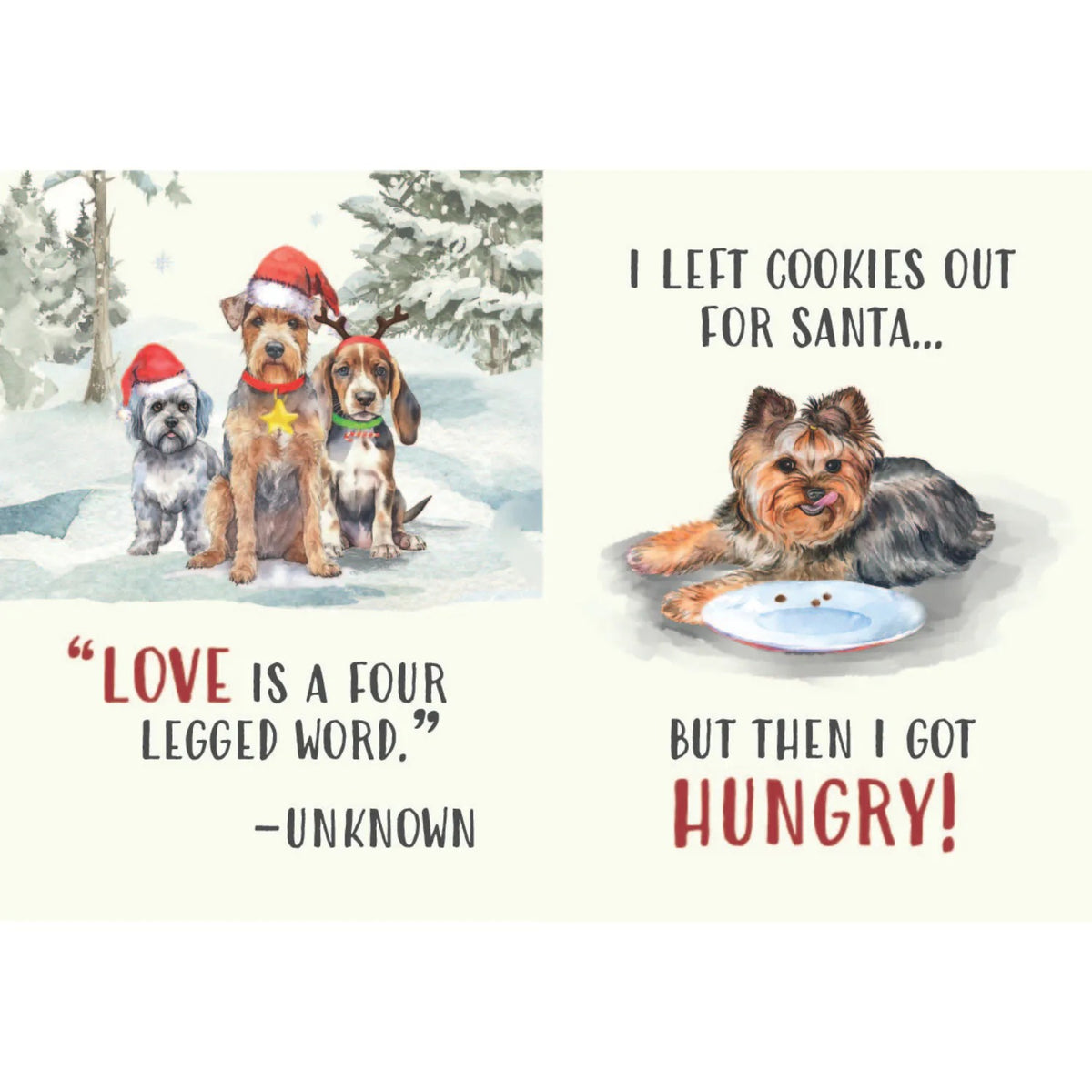 "All I Want For Christmas Is More Dogs" Hardcover Book Gift for Dog Lovers!