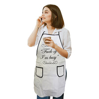F%#K OFF I'M BUSY Apron - HOW RUDE! Funny Cooking Kitchen Cloth Apron Gag Gift