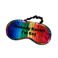 Nobody Knows I'm Gay Sleeping Mask - Funny Sleep Eye Blindfold Soft EyeMask