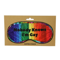 Nobody Knows I'm Gay Sleeping Mask - Funny Sleep Eye Blindfold Soft EyeMask