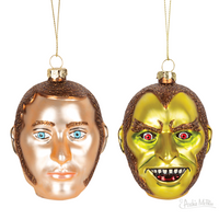 Dr. Jekyll & Mr. Hyde Ornament - Holiday Hand-Blown Glass Decor ® Archie McPhee