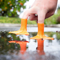 Duck Feet (Set of 2) Finger Hand Rubber Ducky Puppet Play Toys  - Archie McPhee