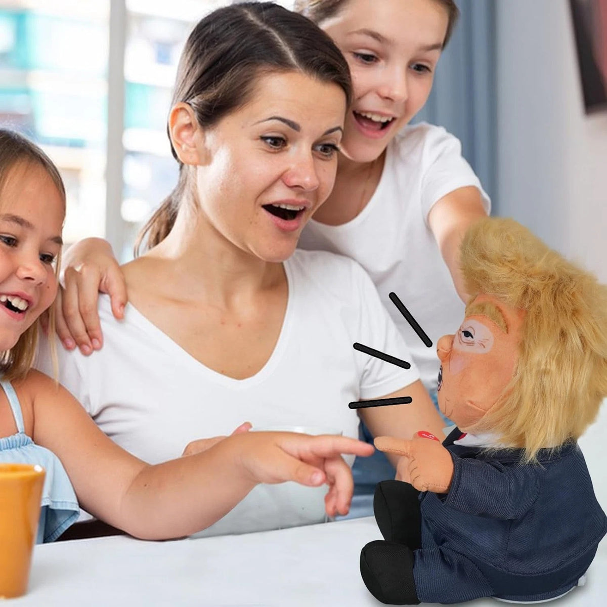 Pull My Finger 💨 Farting Donald Trump Plush Figure Doll 😂 With Animated Hair💨