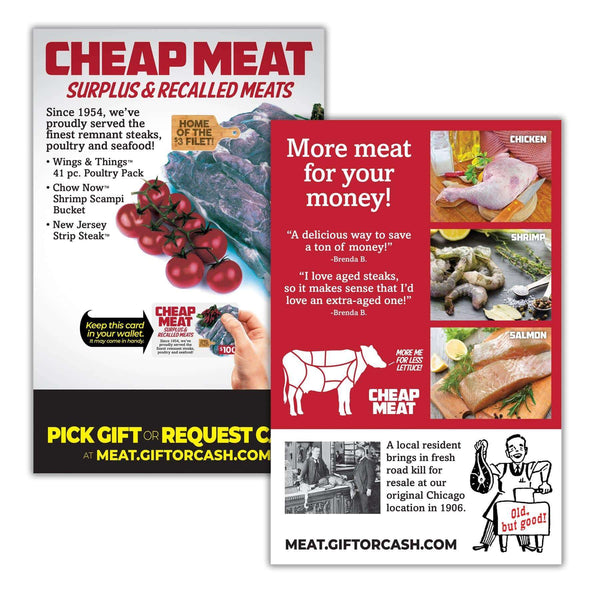 Bogus Meat Gift Card - Recalled Meats! Haha! - Funny Gag Joke Gift