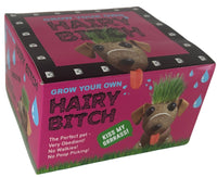 HAIRY BITCH - Kiss my Grass! - Puppy Dog Growing Chia Pet Plant Funny Adult Gift