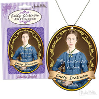 EMILY DICKINSON Poet Car Air Freshner - (Lavender Scent) - Archie McPhee