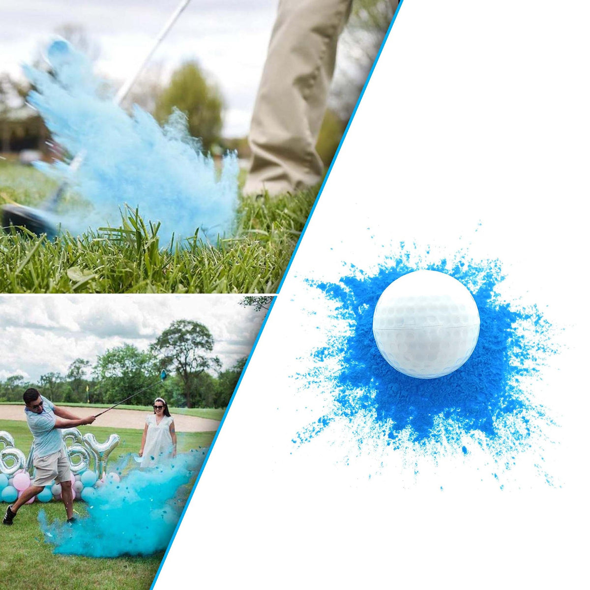 Gender Reveal Golf Ball - Blue Exploding Powder - It’s a Boy