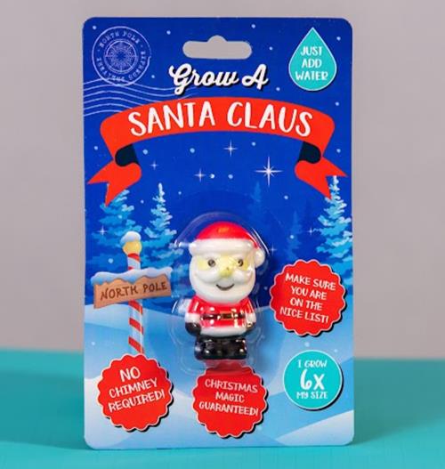 Grow A Christmas Santa Claus Toy - 600% Larger in Water!  Stocking Stuffer