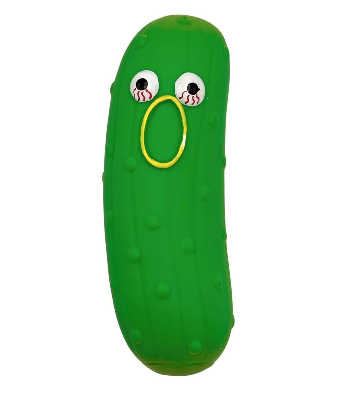 GIANT SCREAMING PICKLE - Squeaking Sound Noise ~ Stress Squeeze Gag Gift Dog Toy