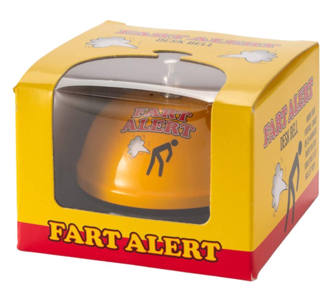 Fart Alert Desk Bell 💨🔔 Funny Gag Gift for Men Dad Office Kitchen Stink Prank