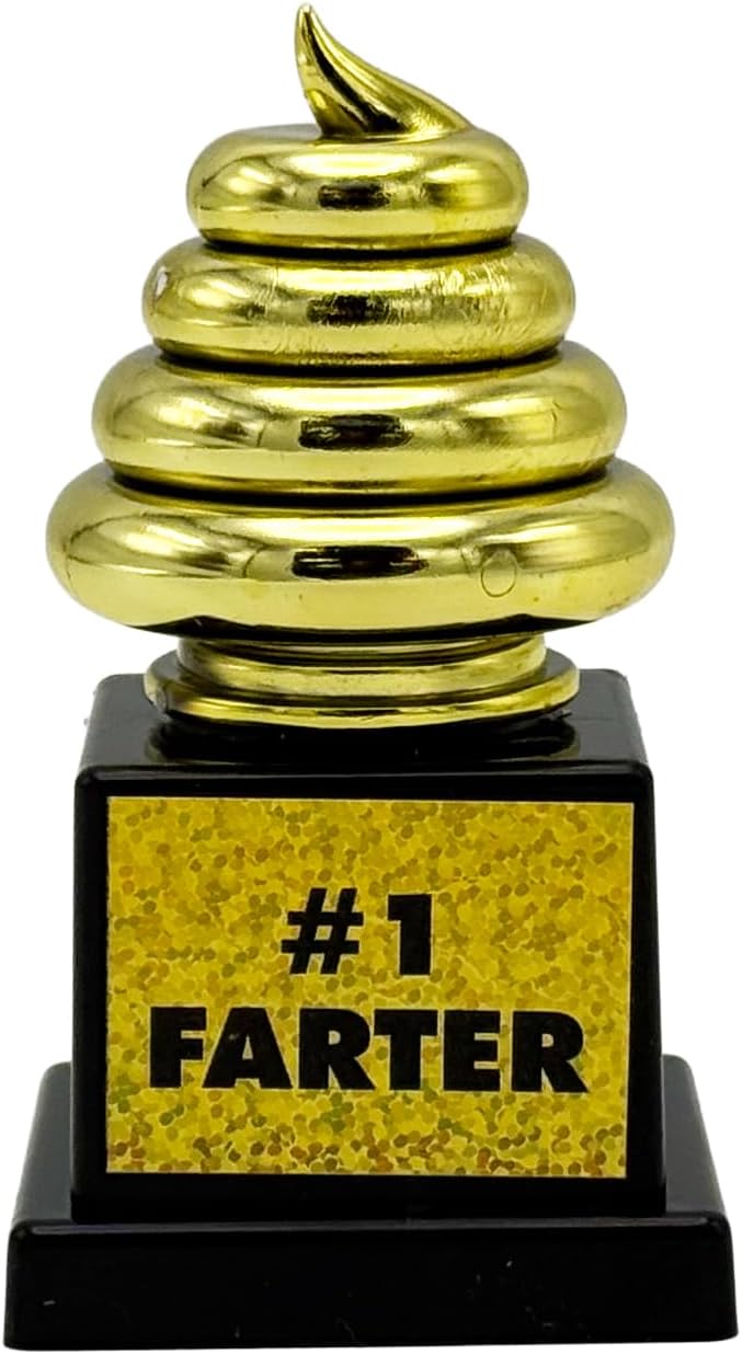 🏆💨 "#1 Farter" Trophy – Because Legends Leave a Stink Behind!😂Golden Gag Gift