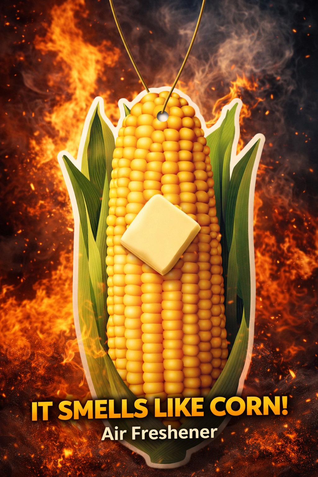 🌽 Buttery Corn Air Freshener Funny Car Scent Novelty GaG Hanging Freshener 🧈🚗